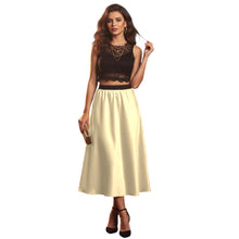 Satin Belly Dance Midi Skirt | Elegant Flow Costume S-3XL | 41 Colors S24