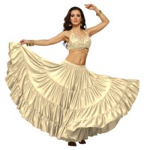Ultimate Satin 25 Yard 4 Tier Skirt | Belly Dance Gown S-5XL S4