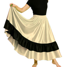 Satin Full Circle Dance Skirt w/ Frill | 360° Flow S-3XL S33