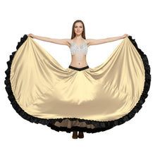 Satin 16 Yard Full Circle Skirt Black Frill | Pro Flow S-3XL S51