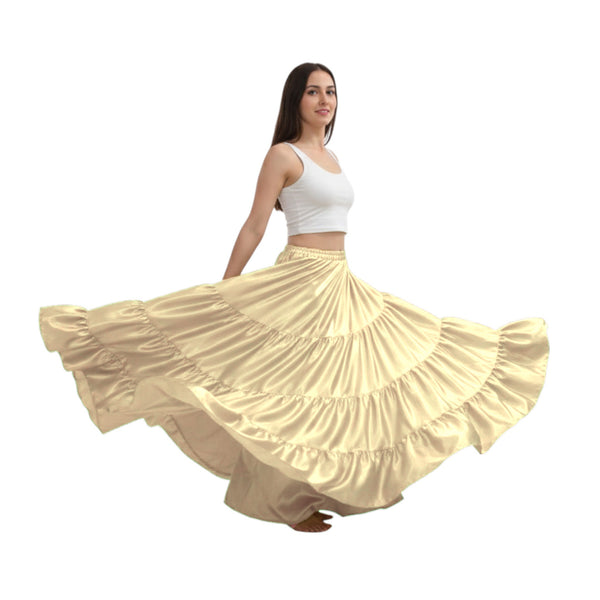 Ultimate Satin 25 Yard 4 Tier Skirt | Belly Dance Skirt S-5XL S20