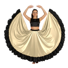 Satin 16 Yard Full Circle Skirt Black Frill | Pro Flow S-3XL S58