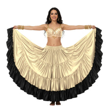 Ultimate Satin 25 Yard 4 Tier Skirt | Black Contrast Flow S-3XL S65