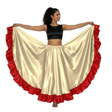 Satin 12 Yard Full Circle Skirt Red Frill | Pro Flow S-3XL S54