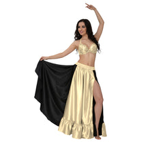 Satin Half Circle Skirt w/ Frill | Elegant Dance Flow S-3XL | 41 Colors S52
