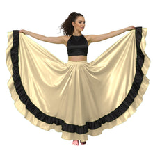 Satin Full Circle Dance Skirt w/ Frill | 360° Flow S-3XL S33-1