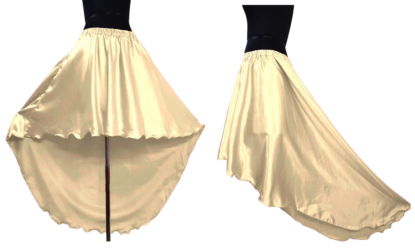 Satin Asymmetrical Skirt S47 - Regular Size 1