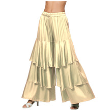 Satin 3-Layer Palazzo Pants | Wide Leg Party Trousers S-3XL | 41 Colors S97