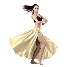 Satin Full Circle Skirt | Side Cut Belly Dance Flow S-3XL | 41 Colors S93