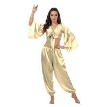 Satin Belly Dance Harem & Top Set | Full Costume S-3XL | 41 Colors S40