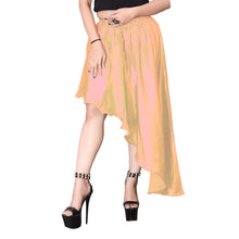 Satin Asymmetrical High low Skirt Skirt S6-Regular Size 2