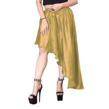 Satin Asymmetrical High low Skirt Skirt S6-Regular Size 2