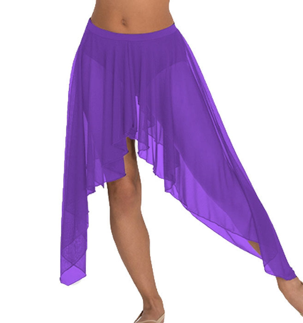 Belly Dance Side Assym sheer Skirt C44 - Regular Size 1