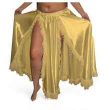 Women Belly Dance Satin 2 Side slite Skirt S102- Regular Size 2