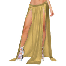 Belly Dance Satin Both side slit  cut Skirt S96- Regular Size 2