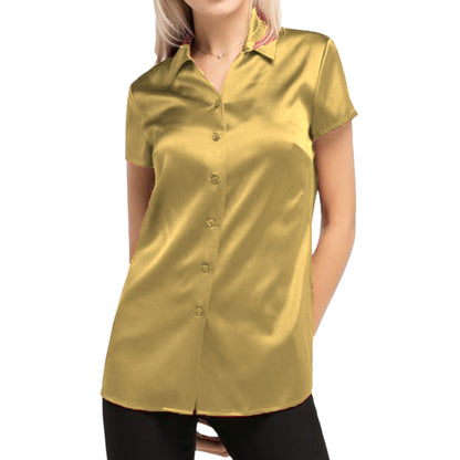 Satin Short Sleeve Shirt S118 - Regular Size 2