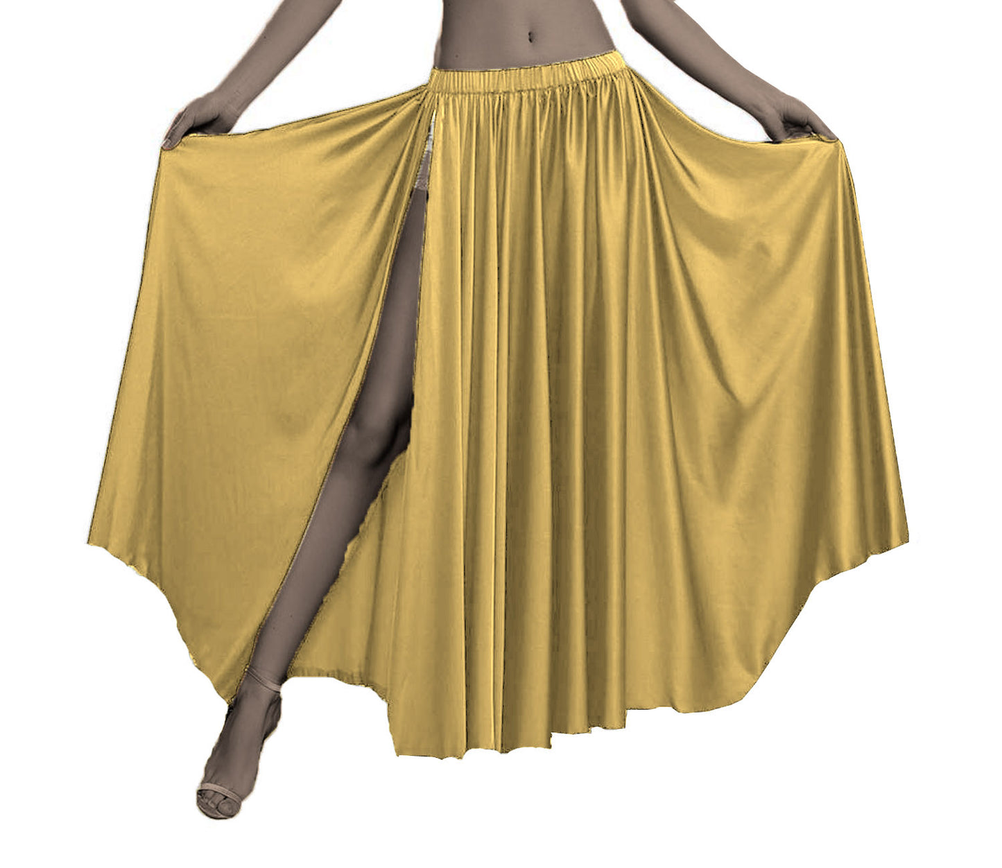 Belly Dancing Skirt Full Circle Skirt One Slit S93 - Regular Size 2