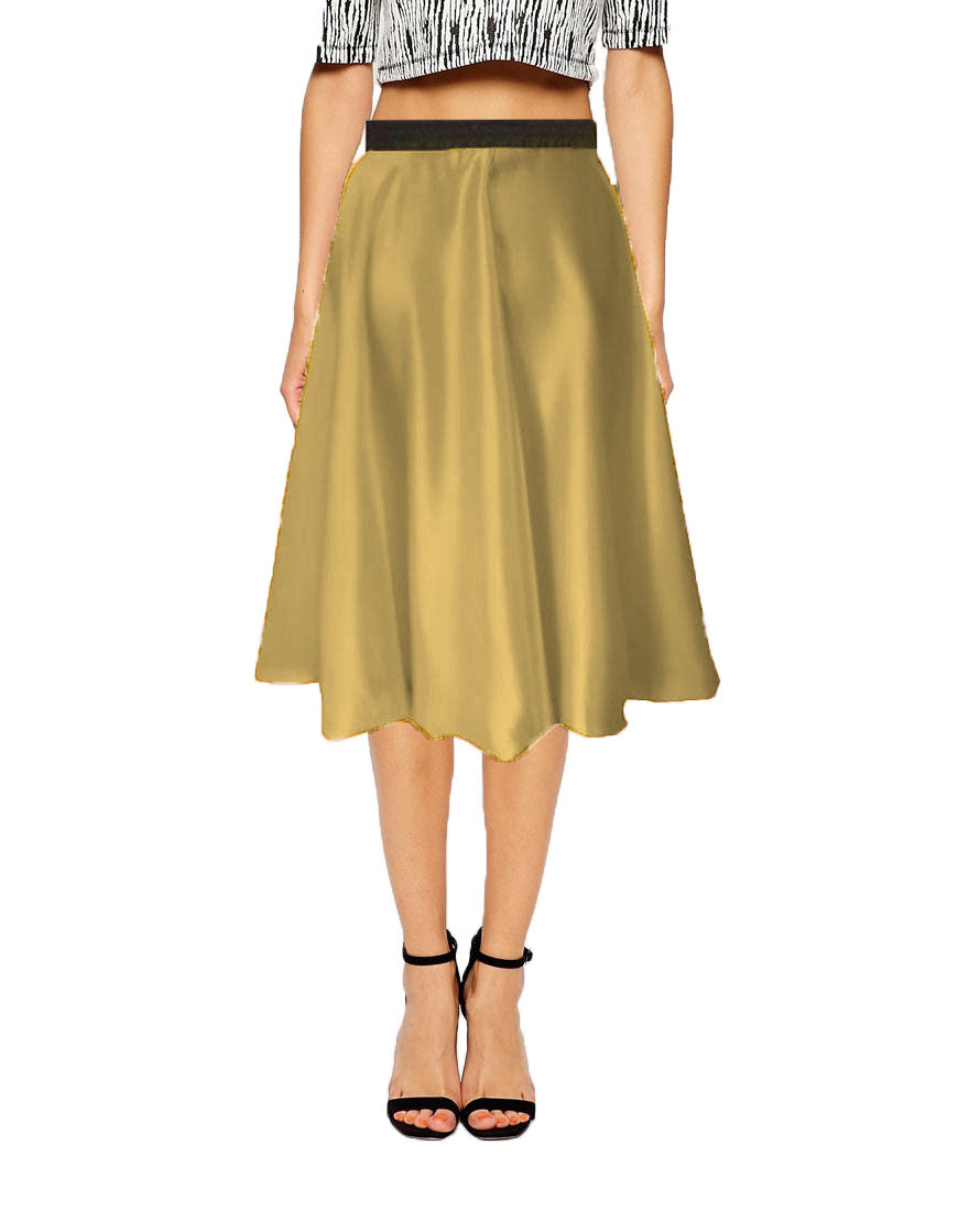 satin midi skirt S35 - Regular Size 2