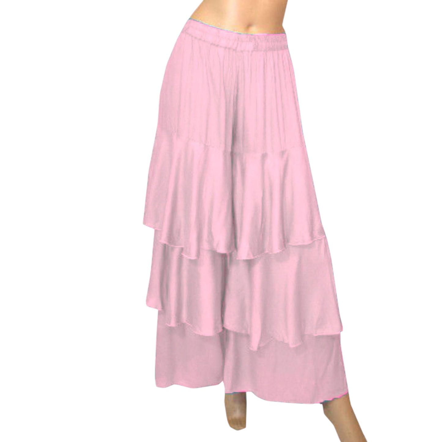 Satin Belly Dance 3 Layer Satin Palazzo Pants S97 - Regular Size 2