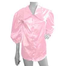 Button Down shirt Fancy Satin shirt S90 - Regular Size 2