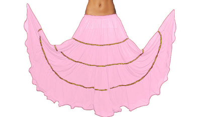 16 Yard 4 Tier Belly Dance Skirt with trim C5 - Regular Size 1