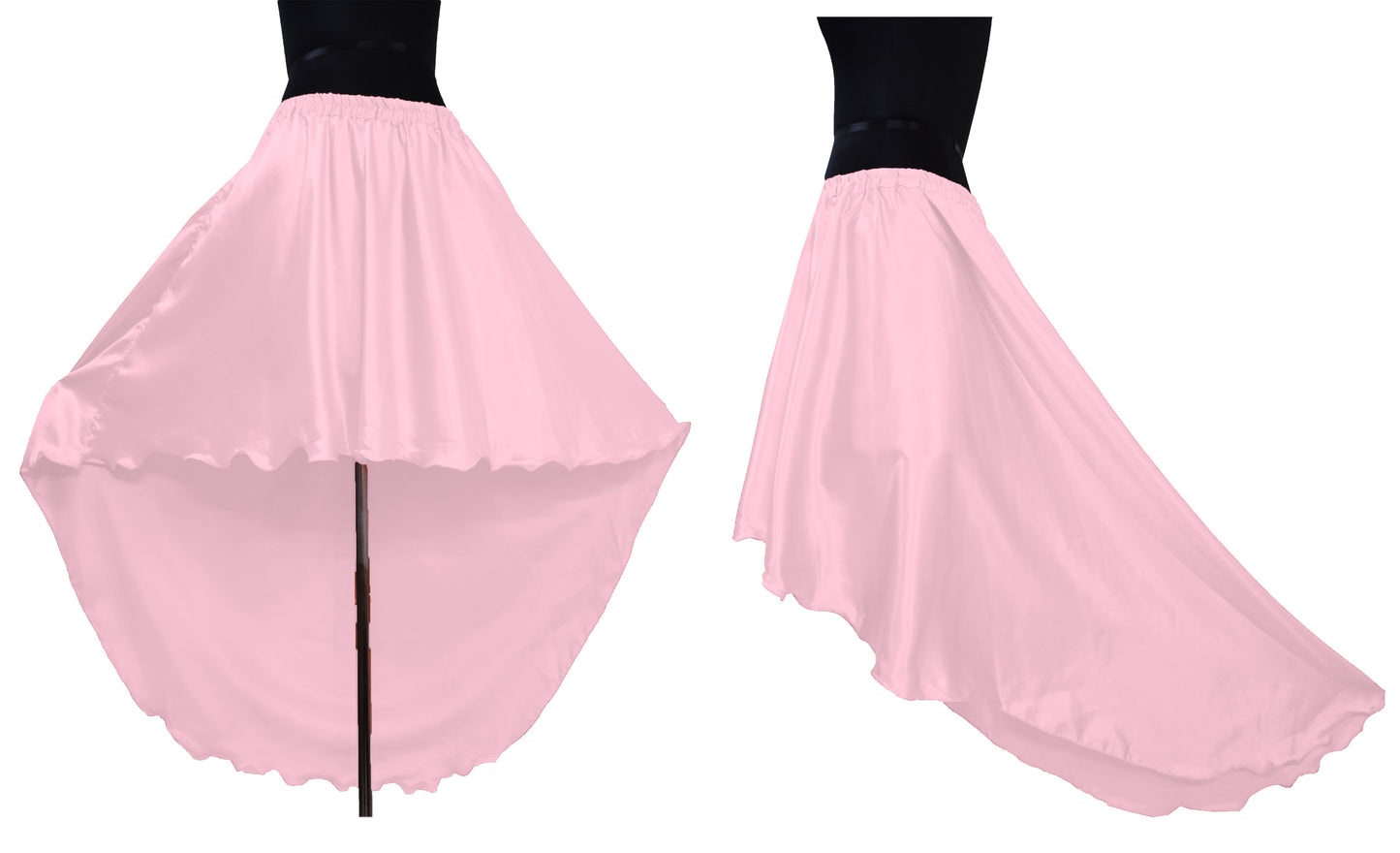 Satin Asymmetrical Skirt S47 - Regular Size 2