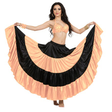 Satin 25 Yd 4 Tier Multi Color Skirt | Belly Dance Flow S-5XL S5