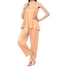Satin Nightwear Top + Palazzo Set | Luxury Pajamas S-3XL | 41 Colors S21