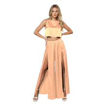 Front Cut Palazzo & Top Set for Women – Wide Leg Slit Pants Co-Ord Outfit, 41 Colors, S–5XL S147