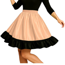 Satin Mini Skirt w/ Black Frill | Party Wear S-3XL | 41 Colors S41