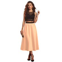 Satin Belly Dance Midi Skirt | Elegant Flow Costume S-3XL | 41 Colors S24