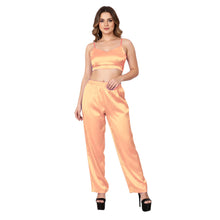 Olive Green Satin Flowy Lounge Trousers, elegant casual wear.