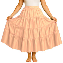 Belly Dance Satin Skirt – 12 Yard, 4 Tier Full Circle Skirt  - Regular Size 2