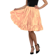 Pink Satin 3-Layer Skirt, cute tiered ruffle mini.