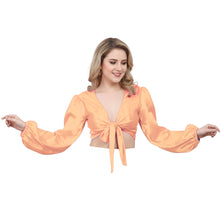 Olive Green Satin Belly Dance Choli, elegant ruffle top.