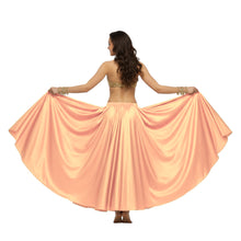 Satin Full Circle Belly Dance Skirt | 360° Flow Gown S-5XL S8