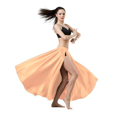 Satin Full Circle Skirt | Side Cut Belly Dance Flow S-3XL | 41 Colors S93