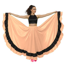 Satin Full Circle Dance Skirt w/ Frill | 360° Flow S-3XL S33-1