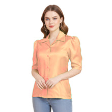Satin Puff Sleeve Button Down Shirt | Elegant Top S-3XL | 41 Colors S80
