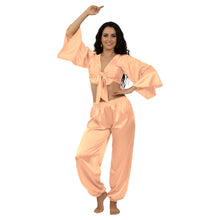 Satin Belly Dance Harem & Top Set | Full Costume S-3XL | 41 Colors S51