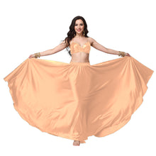 Satin Full Circle Belly Dance Skirt | 360° Flow Gown S-5XL S69