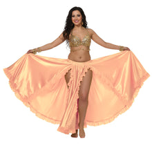Satin Full Circle Skirt w/ Slit | 360° Dance Flow S-3XL | 41 Colors S102