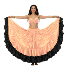 Ultimate Satin 25 Yard 4 Tier Skirt | Black Contrast Flow S-3XL S65