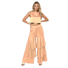 Satin 3-Layer Palazzo Pants | Wide Leg Party Trousers S-3XL | 41 Colors S97