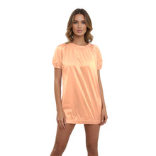 Satin Round Neck T-Shirt | Silky Short Sleeve Top S-3XL | 41 Colors S106