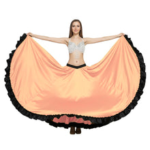Satin 16 Yard Full Circle Skirt Black Frill | Pro Flow S-3XL S51