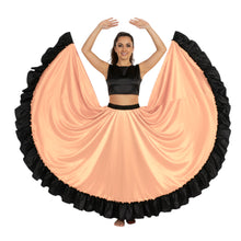 Satin 16 Yard Full Circle Skirt Black Frill | Pro Flow S-3XL S58