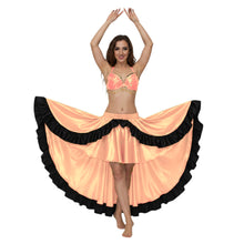 Satin Asymmetrical Dance Skirt Frill |Ballet Dance Skirt High-Low Flow S-3XL S49