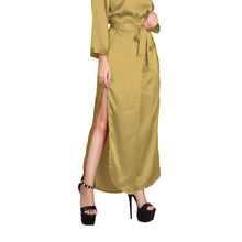 Orange Satin Palazzo Pants, vibrant self tie trousers.