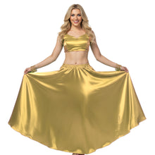 Satin Half Circle Belly Dance Skirt | Elegant Flow S-3XL | 41 Colors S9